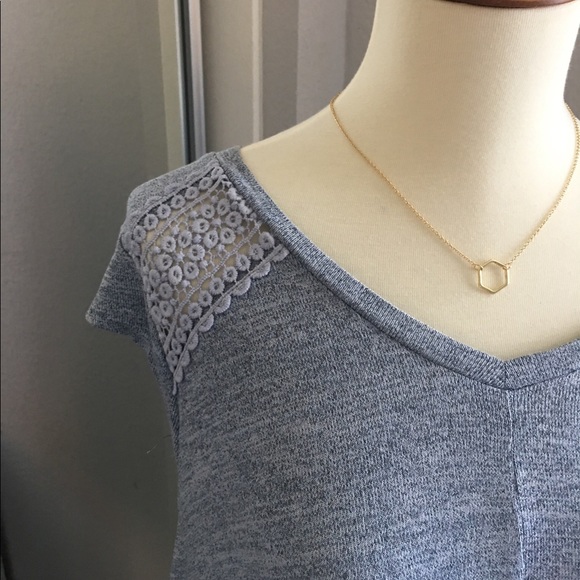 Stay Hexy Gold Dainty Hexagon Necklace - Picture 5 of 6